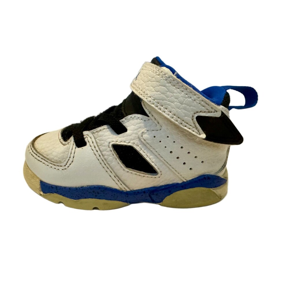 JORDAN FLIGHT CLUB '91 Kids – White/Hyper Royal-black - 555330-100 - Size 5C